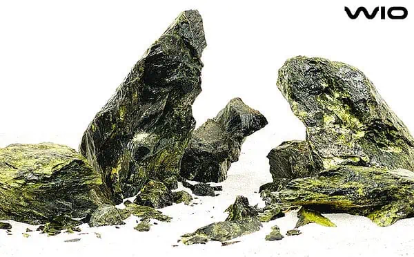 WIO Jade stone on upea vihreäsävyinen kivi joka sopii moneen eri aquascaping tyyliin